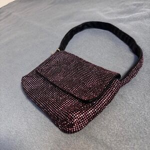 Pink Rhinestone Shoulder Bag NWT Y2K McBling Glam 2000s Expressions NYC